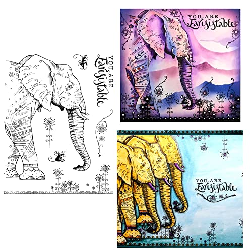 OTCRAFT Elefantenstempel, transparent, zum Basteln von Karten, für Bastelarbeiten, Scrapbooking, Papier, Bastelarbeiten, Kunstbedarf, handgefertigt OTCRAFT Elefantenstempel, transparent, zum Basteln von Karten, für Bastelarbeiten, Scrapbooking, Papier, Bastelarbeiten, Kunstbedarf, handgefertigt von OTCRAFT