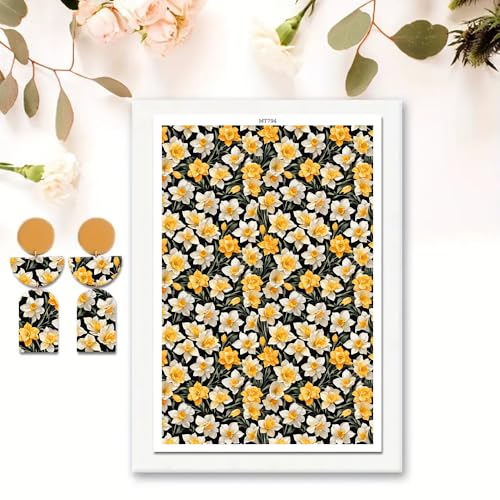 OTCRAFT Gardenia Transferpapier für Bastelarbeiten, Transferpapier für Modelliermasse, Schmuck, Ohrringe, 10 Blatt OTCRAFT Gardenia Transferpapier für Bastelarbeiten, Transferpapier für Modelliermasse, Schmuck, Ohrringe, 10 Blatt von OTCRAFT