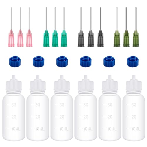 OTCRAFT Kleber-Applikator-Set mit feiner Spitze, 30 ml, 6 Stück; Kunststoff-Tropfflaschen mit Nadelspitzen; leere Applikatorflaschen für Papierquilling, Basteln, Acrylmalerei OTCRAFT Kleber-Applikator-Set mit feiner Spitze, 30 ml, 6 Stück; Kunststoff-Tropfflaschen mit Nadelspitzen; leere Applikatorflaschen für Papierquilling, Basteln, Acrylmalerei von OTCRAFT