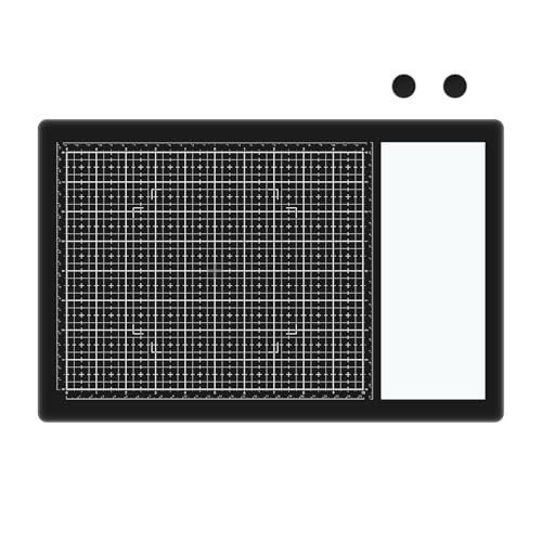 OTCRAFT Magnetische Glas-Bastelmatte; 40 x 26 cm, hitzebeständige Glas-Medien-Schneidematte mit Magneten, Rasterlinien und Messungen; zum Schneiden, Stempeln, Mischtechniken, Wärmeprägen und von OTCRAFT