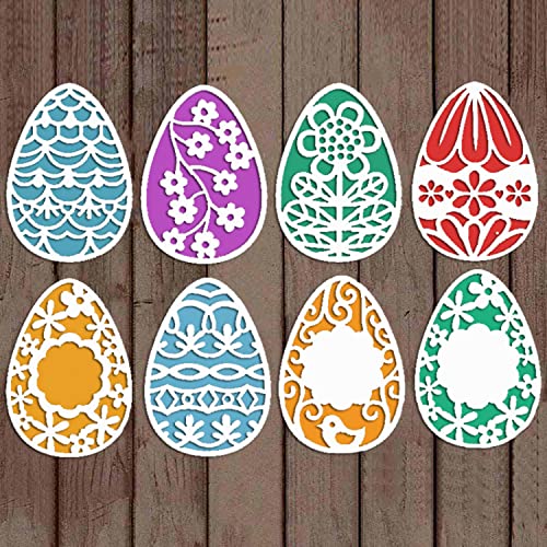 OTCRAFT 8 Stück Osterschablonen Ostereier für Kartenherstellung, Metall-Stanzformen für Bastelarbeiten, Scrapbooking, Papierbasteln, Kunsthandwerk, Metallschablone, Stanzschablonen, Kunstbedarf, OTCRAFT 8 Stück Osterschablonen Ostereier für Kartenherstellung, Metall-Stanzformen für Bastelarbeiten, Scrapbooking, Papierbasteln, Kunsthandwerk, Metallschablone, Stanzschablonen, Kunstbedarf, von OTCRAFT