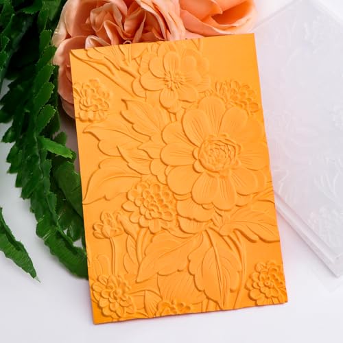 OTCRAFT Prägeschablone aus Kunststoff mit 3D-Blumen-Motiv, Pfingstrose für Bastelarbeiten, Scrapbooking, Fotoalbum, Kartenbasteln, Dekoration für Kartenherstellung, Prägeschablone, OTCRAFT Prägeschablone aus Kunststoff mit 3D-Blumen-Motiv, Pfingstrose für Bastelarbeiten, Scrapbooking, Fotoalbum, Kartenbasteln, Dekoration für Kartenherstellung, Prägeschablone, von OTCRAFT
