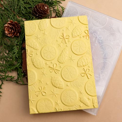 OTCRAFT Prägeschablone aus Kunststoff mit 3D-Weihnachtsmotiven, Zitrone, Pinienkernerne, für Bastelarbeiten, Scrapbooking, Fotoalbum, Kartenbasteln, Dekoration für Kartenherstellung, Prägeschablone, OTCRAFT Prägeschablone aus Kunststoff mit 3D-Weihnachtsmotiven, Zitrone, Pinienkernerne, für Bastelarbeiten, Scrapbooking, Fotoalbum, Kartenbasteln, Dekoration für Kartenherstellung, Prägeschablone, von OTCRAFT