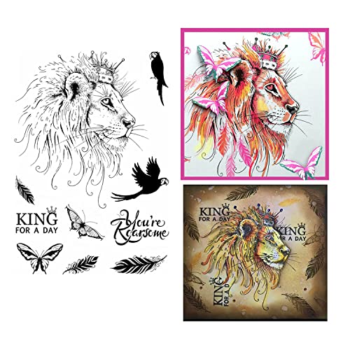 OTCRAFT Stempel mit Königen der Löwen, Aufschrift "You Roarsome", transparent, für Bastelarbeiten, Scrapbooking, Papier, Bastelarbeiten, Kunstbedarf, handgefertigt OTCRAFT Stempel mit Königen der Löwen, Aufschrift "You Roarsome", transparent, für Bastelarbeiten, Scrapbooking, Papier, Bastelarbeiten, Kunstbedarf, handgefertigt von OTCRAFT
