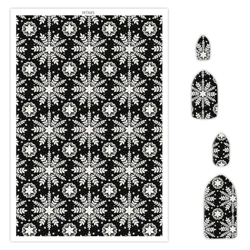 OTCRAFT Transferpapier für Polymer-Ton, Blumen- oder Schneeflockenform, Transferpapier, Polymer-Ton, Transferpapier für Bastelarbeiten, Kunst, Schmuck, Ohrringe, 10 Stück von OTCRAFT