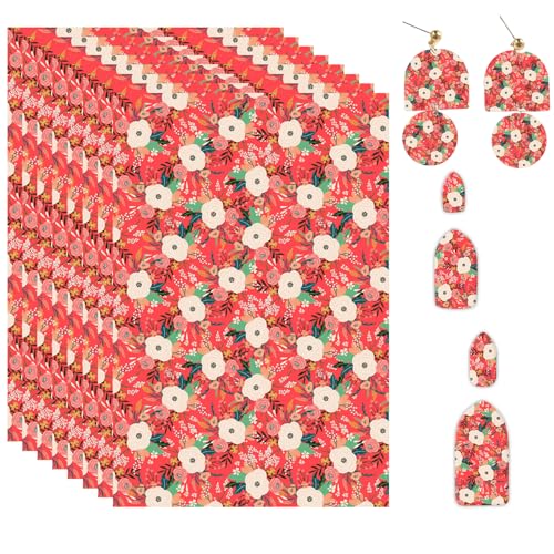 OTCRAFT Transferpapier für Polymer-Ton, Blumenmuster-Hintergrund, Transferblätter aus Polymerton, Druck-Polymer-Ton, Transferpapier für Bastelarbeiten, Kunst, Schmuck, Ohrringe, 12 Stück OTCRAFT Transferpapier für Polymer-Ton, Blumenmuster-Hintergrund, Transferblätter aus Polymerton, Druck-Polymer-Ton, Transferpapier für Bastelarbeiten, Kunst, Schmuck, Ohrringe, 12 Stück von OTCRAFT
