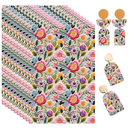 OTCRAFT Transferpapier für Polymer-Ton, Retro-Blumen, Polymer-Ton, Druck-Polymer-Ton, Transferpapier für Bastelarbeiten, Kunst, Schmuck, Ohrringe, 10 Stück OTCRAFT Transferpapier für Polymer-Ton, Retro-Blumen, Polymer-Ton, Druck-Polymer-Ton, Transferpapier für Bastelarbeiten, Kunst, Schmuck, Ohrringe, 10 Stück von OTCRAFT