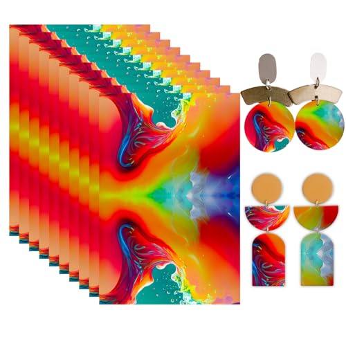 OTCRAFT Transferpapier für Polymer-Ton, blühende bunte Wolken, Transferblätter aus Polymerton, Druck-Polymer-Ton, Transferpapier für Bastelarbeiten, Kunst, Schmuck, Ohrringe, 10 Stück OTCRAFT Transferpapier für Polymer-Ton, blühende bunte Wolken, Transferblätter aus Polymerton, Druck-Polymer-Ton, Transferpapier für Bastelarbeiten, Kunst, Schmuck, Ohrringe, 10 Stück von OTCRAFT
