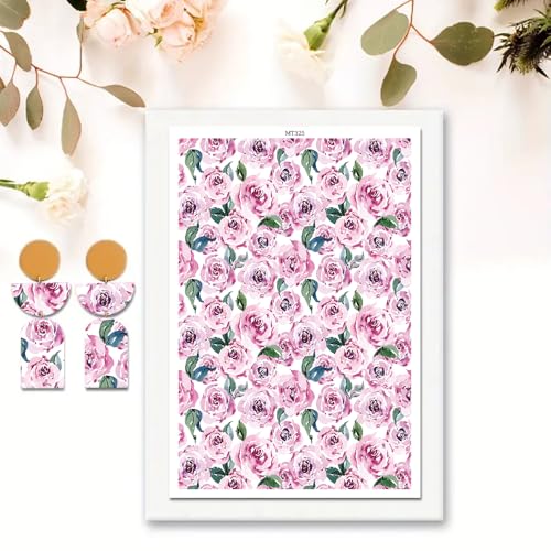 OTCRAFT Transferpapier für Polymerton, Blumen, 14 x 9 cm, Transferblätter aus Polymerton, Druck-Polymer-Ton, Transferpapier für Bastelarbeiten, Kunst, Schmuck, Ohrringe, 12 Blatt OTCRAFT Transferpapier für Polymerton, Blumen, 14 x 9 cm, Transferblätter aus Polymerton, Druck-Polymer-Ton, Transferpapier für Bastelarbeiten, Kunst, Schmuck, Ohrringe, 12 Blatt von OTCRAFT