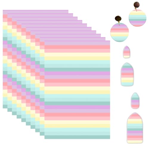 OTCRAFT Transferpapier für Polymerton, Farbverlauf, Transferblätter aus Polymerton, Druck-Polymer-Ton, Transferpapier für Bastelarbeiten, Kunst, Schmuck, Ohrringe, 12 Stück OTCRAFT Transferpapier für Polymerton, Farbverlauf, Transferblätter aus Polymerton, Druck-Polymer-Ton, Transferpapier für Bastelarbeiten, Kunst, Schmuck, Ohrringe, 12 Stück von OTCRAFT