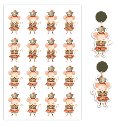 OTCRAFT Transferpapier für Polymerton, Transferpapier für Polymerton, Transferpapier für Bastelarbeiten, Schmuck, Ohrringe, Weihnachtsstern, 12 Blatt von OTCRAFT