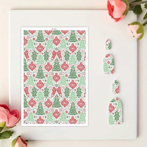 OTCRAFT Transferpapier mit Weihnachtsbaum-Schleife für Polymer-Ton, Transferpapier für Polymerton, Druck-Polymer-Ton, Transferpapier für Bastelarbeiten, Schmuck, Ohrringe, 10 Blatt OTCRAFT Transferpapier mit Weihnachtsbaum-Schleife für Polymer-Ton, Transferpapier für Polymerton, Druck-Polymer-Ton, Transferpapier für Bastelarbeiten, Schmuck, Ohrringe, 10 Blatt von OTCRAFT