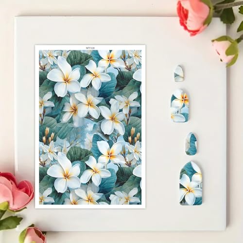 OTCRAFT Transferpapier mit blühenden weißen Blumen für Polymerton, Transferpapier für Modelliermasse, 14 x 9 cm, Transferpapier für Bastelarbeiten, Schmuck, Ohrringe, 12 Blatt OTCRAFT Transferpapier mit blühenden weißen Blumen für Polymerton, Transferpapier für Modelliermasse, 14 x 9 cm, Transferpapier für Bastelarbeiten, Schmuck, Ohrringe, 12 Blatt von OTCRAFT