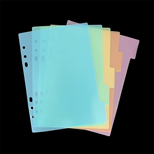 OTCRAFT Trennblätter für Ordner, mehrfarbig, personalisierbar, Inhaltsverzeichnis, wendbar, für 2/3/4/6-Ringordner (20,8 x 15,7 cm/8,2 x 6,2 cm) von OTCRAFT