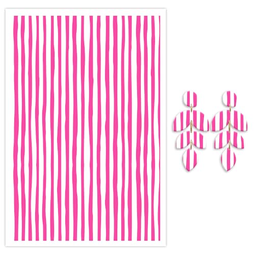 Transferpapier für Polymerton, 6 Designs, 14 x 9 cm, Transferpapier, Polymerton, Druckpapier, für Bastelarbeiten, Schmuck, Ohrringe, 12 Blatt von OTCRAFT