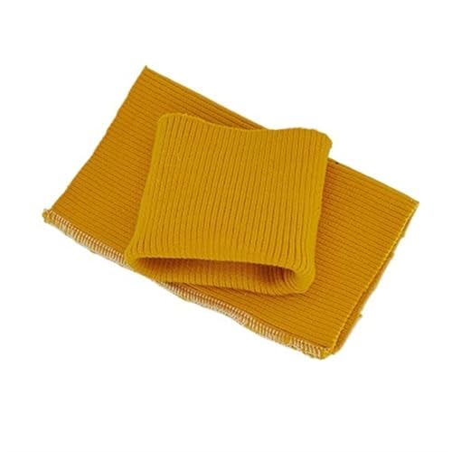 Ersatz-Stretch-Strickbündchen, elastische Rippbündchen, 40 cm, großer Spandex-Jersey-Bündchenstoff für Sweatshirt-Unterteile, dehnbarer Baumwoll-Rippstoff für Anfertigen von Bündchen an Ärmeln(Orange) von OTENG