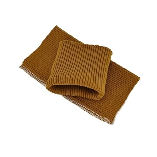 Ersatz-Stretch-Strickbündchen, elastische Rippbündchen, 40 cm, großer Spandex-Jersey-Bündchenstoff für Sweatshirt-Unterteile, dehnbarer Baumwoll-Rippstoff für Anfertigen von Bündchen an Ärmeln(Brown) von OTENG