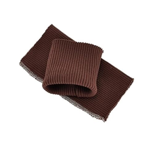 Ersatz-Stretch-Strickbündchen, elastische Rippbündchen, 40 cm, großer Spandex-Jersey-Bündchenstoff für Sweatshirt-Unterteile, dehnbarer Baumwoll-Rippstoff für Anfertigen von Bündchen an Ärmeln(Chocola von OTENG