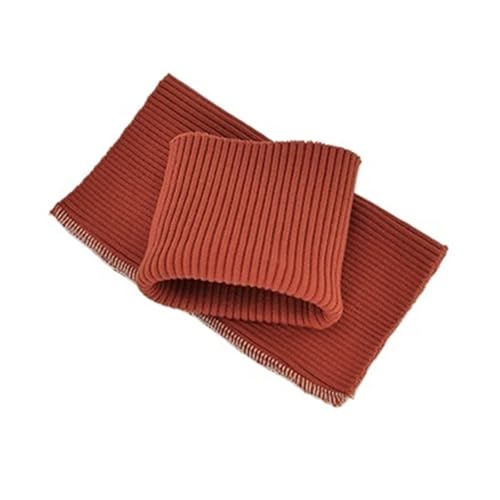 Ersatz-Stretch-Strickbündchen, elastische Rippbündchen, 40 cm, großer Spandex-Jersey-Bündchenstoff für Sweatshirt-Unterteile, dehnbarer Baumwoll-Rippstoff für Anfertigen von Bündchen an Ärmeln(Deep Re von OTENG