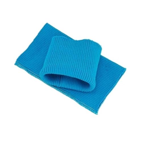 Ersatz-Stretch-Strickbündchen, elastische Rippbündchen, 40 cm, großer Spandex-Jersey-Bündchenstoff für Sweatshirt-Unterteile, dehnbarer Baumwoll-Rippstoff für Anfertigen von Bündchen an Ärmeln(Blue) von OTENG