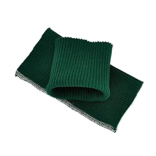 Ersatz-Stretch-Strickbündchen, elastische Rippbündchen, 40 cm, großer Spandex-Jersey-Bündchenstoff für Sweatshirt-Unterteile, dehnbarer Baumwoll-Rippstoff für Anfertigen von Bündchen an Ärmeln(Green) von OTENG