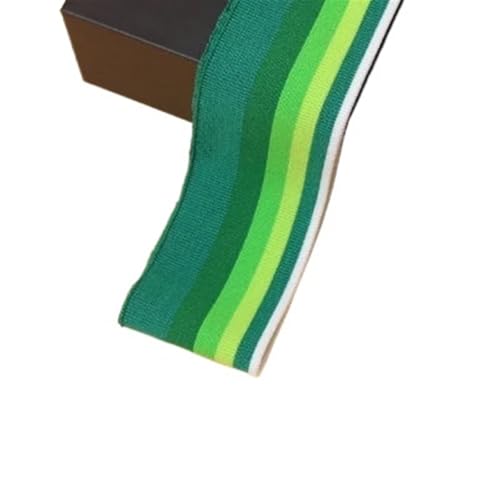 Ersatz-Stretch-Strickbündchen, elastische Rippbündchen, gekämmter Rippenstoff, Regenbogen-Bündchenstoff, 1/2 Yard, gestreift, dehnbar, für Nähen von Unterhemden, Strickhalsausschnitt, 5 x 85 cm/Stück( von OTENG