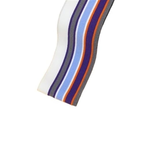 Ersatz-Stretch-Strickbündchen, elastische Rippbündchen, gekämmter Rippenstoff, Regenbogen-Bündchenstoff, 1/2 Yard, gestreift, dehnbar, für Nähen von Unterhemden, Strickhalsausschnitt, 5 x 85 cm/Stück( von OTENG