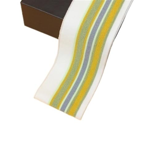 Ersatz-Stretch-Strickbündchen, elastische Rippbündchen, gekämmter Rippenstoff, Regenbogen-Bündchenstoff, 1/2 Yard, gestreift, dehnbar, für Nähen von Unterhemden, Strickhalsausschnitt, 5 x 85 cm/Stück( von OTENG