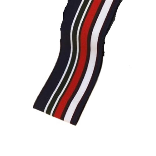 Ersatz-Stretch-Strickbündchen, elastische Rippbündchen, gekämmter Rippenstoff, Regenbogen-Bündchenstoff, 1/2 Yard, gestreift, dehnbar, für Nähen von Unterhemden, Strickhalsausschnitt, 5 x 85 cm/Stück( von OTENG