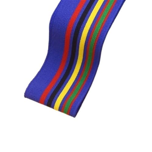 Ersatz-Stretch-Strickbündchen, elastische Rippbündchen, gekämmter Rippenstoff, Regenbogen-Bündchenstoff, 1/2 Yard, gestreift, dehnbar, für Nähen von Unterhemden, Strickhalsausschnitt, 5 x 85 cm/Stück( von OTENG