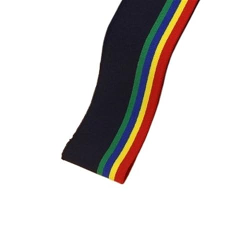 Ersatz-Stretch-Strickbündchen, elastische Rippbündchen, gekämmter Rippenstoff, Regenbogen-Bündchenstoff, 1/2 Yard, gestreift, dehnbar, für Nähen von Unterhemden, Strickhalsausschnitt, 5 x 85 cm/Stück( von OTENG