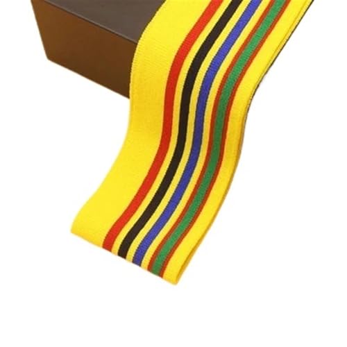 Ersatz-Stretch-Strickbündchen, elastische Rippbündchen, gekämmter Rippenstoff, Regenbogen-Bündchenstoff, 1/2 Yard, gestreift, dehnbar, für Nähen von Unterhemden, Strickhalsausschnitt, 5 x 85 cm/Stück( von OTENG