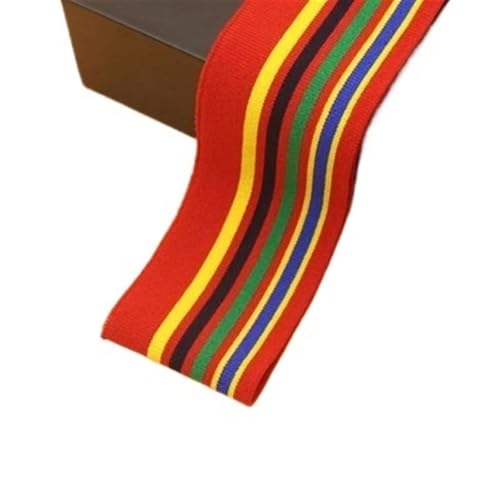 Ersatz-Stretch-Strickbündchen, elastische Rippbündchen, gekämmter Rippenstoff, Regenbogen-Bündchenstoff, 1/2 Yard, gestreift, dehnbar, für Nähen von Unterhemden, Strickhalsausschnitt, 5 x 85 cm/Stück( von OTENG