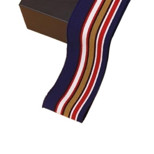 Ersatz-Stretch-Strickbündchen, elastische Rippbündchen, gekämmter Rippenstoff, Regenbogen-Bündchenstoff, 1/2 Yard, gestreift, dehnbar, für Nähen von Unterhemden, Strickhalsausschnitt, 5 x 85 cm/Stück( von OTENG