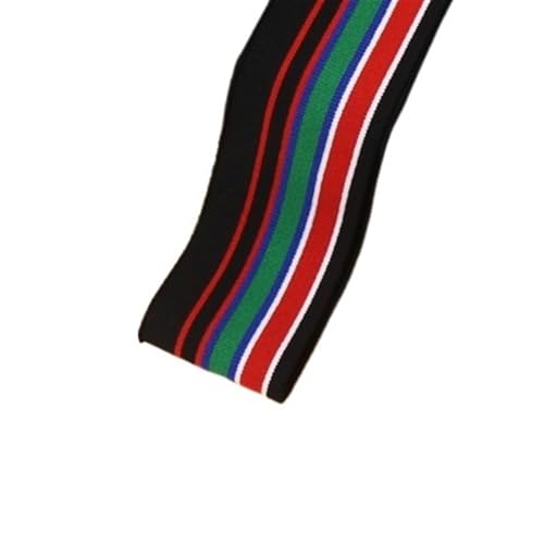 Ersatz-Stretch-Strickbündchen, elastische Rippbündchen, gekämmter Rippenstoff, Regenbogen-Bündchenstoff, 1/2 Yard, gestreift, dehnbar, für Nähen von Unterhemden, Strickhalsausschnitt, 5 x 85 cm/Stück( von OTENG