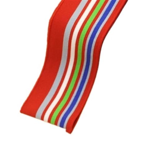 Ersatz-Stretch-Strickbündchen, elastische Rippbündchen, gekämmter Rippenstoff, Regenbogen-Bündchenstoff, 1/2 Yard, gestreift, dehnbar, für Nähen von Unterhemden, Strickhalsausschnitt, 5 x 85 cm/Stück( von OTENG