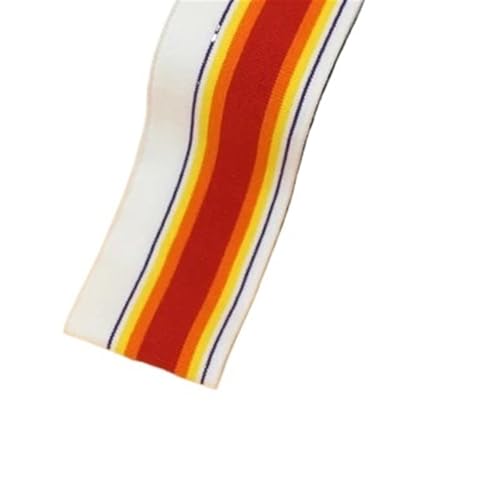 Ersatz-Stretch-Strickbündchen, elastische Rippbündchen, gekämmter Rippenstoff, Regenbogen-Bündchenstoff, 1/2 Yard, gestreift, dehnbar, für Nähen von Unterhemden, Strickhalsausschnitt, 5 x 85 cm/Stück( von OTENG