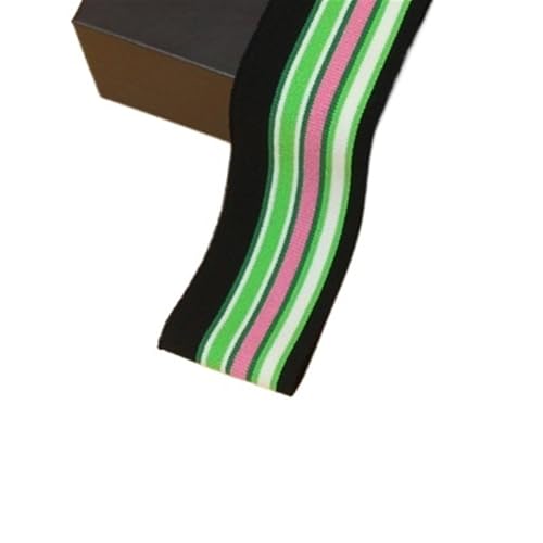Ersatz-Stretch-Strickbündchen, elastische Rippbündchen, gekämmter Rippenstoff, Regenbogen-Bündchenstoff, 1/2 Yard, gestreift, dehnbar, für Nähen von Unterhemden, Strickhalsausschnitt, 5 x 85 cm/Stück( von OTENG