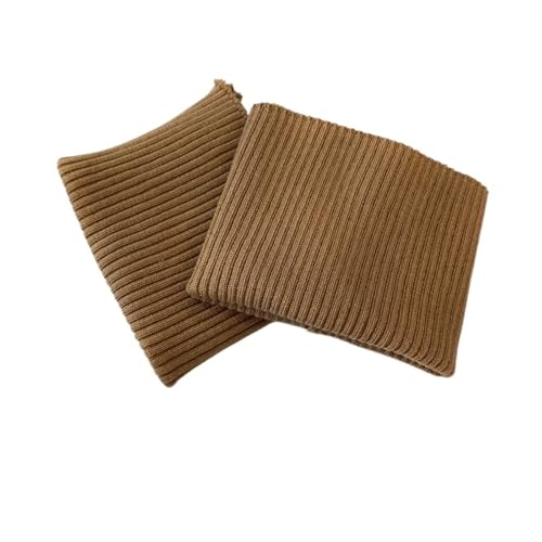 Ersatz für Stretch-Strickbündchen, elastische Rippbündchen, 2 x 2 Zoll, dicke Baumwolle, dicker Stretch-Strickpullover, Armmanschette, Beinrippen-Jersey, gerippter Besatzstoff für Daunenmantel(Khaki) von OTENG