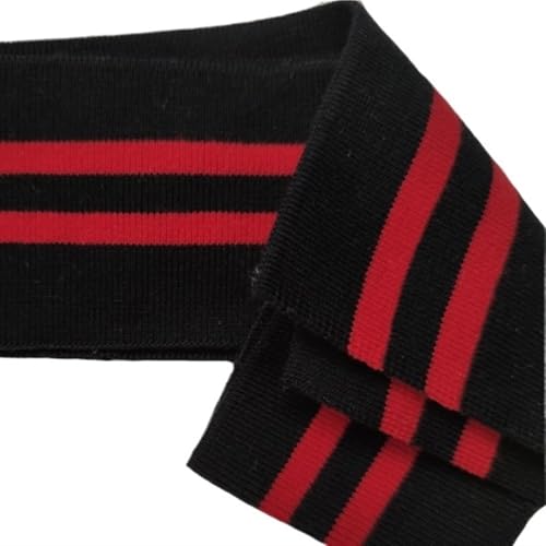 Ersatz für Stretch-Strickbündchen, elastische Rippbündchen, 7 cm, Bündchen, Ausschnitt, Saum, 1 x 1 Rippenstoff, gestrickter elastischer Rippenstoff für Pullover, Baseballuniform, Jacke, Nähzubehör(Co von OTENG