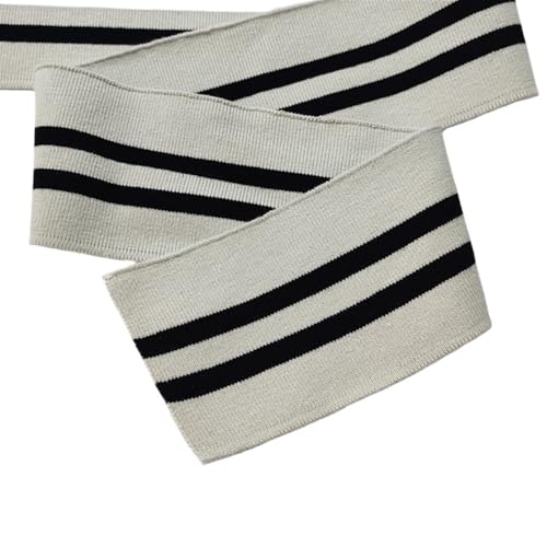 Ersatz für Stretch-Strickbündchen, elastische Rippbündchen, 7 cm, Bündchen, Ausschnitt, Saum, 1 x 1 Rippenstoff, gestrickter elastischer Rippenstoff für Pullover, Baseballuniform, Jacke, Nähzubehör(Co von OTENG