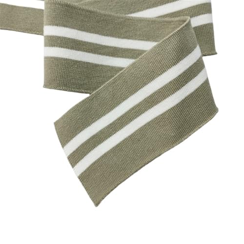 Ersatz für Stretch-Strickbündchen, elastische Rippbündchen, 7 cm, Bündchen, Ausschnitt, Saum, 1 x 1 Rippenstoff, gestrickter elastischer Rippenstoff für Pullover, Baseballuniform, Jacke, Nähzubehör(Co von OTENG