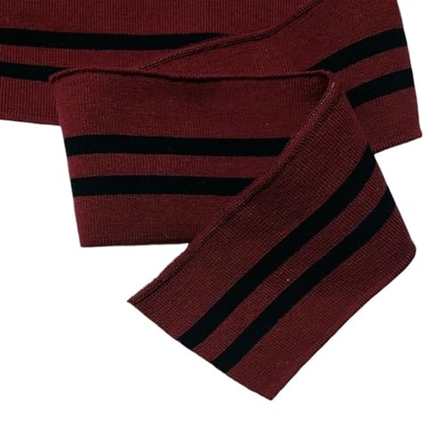 Ersatz für Stretch-Strickbündchen, elastische Rippbündchen, 7 cm, Bündchen, Ausschnitt, Saum, 1 x 1 Rippenstoff, gestrickter elastischer Rippenstoff für Pullover, Baseballuniform, Jacke, Nähzubehör(Co von OTENG
