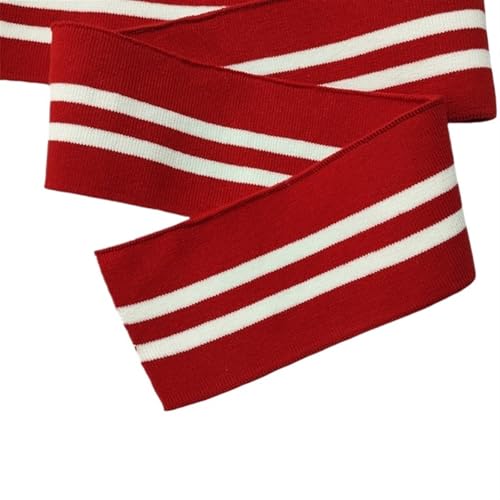 Ersatz für Stretch-Strickbündchen, elastische Rippbündchen, 7 cm, Bündchen, Ausschnitt, Saum, 1 x 1 Rippenstoff, gestrickter elastischer Rippenstoff für Pullover, Baseballuniform, Jacke, Nähzubehör(Co von OTENG
