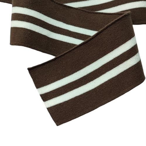 Ersatz für Stretch-Strickbündchen, elastische Rippbündchen, 7 cm, Bündchen, Ausschnitt, Saum, 1 x 1 Rippenstoff, gestrickter elastischer Rippenstoff für Pullover, Baseballuniform, Jacke, Nähzubehör(Co von OTENG