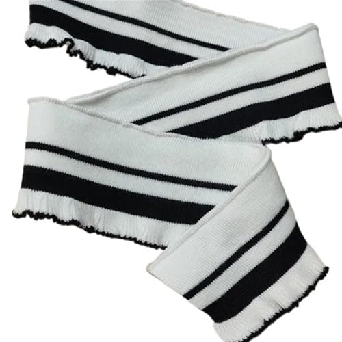 Ersatz für Stretch-Strickbündchen, elastische Rippbündchen, Rippbündchen, gestreifter Stoff für Kapuzenpullover, Kleidungskragen, Saumdekor, Strick-Gurtbandbündchen, Nähzubehör für Kleidung(Color 01,7 von OTENG