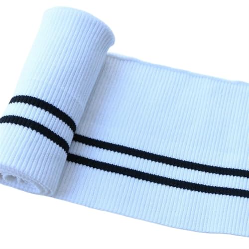 Ersatz für Stretch-Strickbündchen, elastische Rippbündchen, elastisches Baumwoll-Spandex, Stretch-Strickbündchen, Bund, Beine, Arme, Kragen, Saum, Rippenbesatz, Jersey, Baseballmantel, Zubehör, 80 cm von OTENG