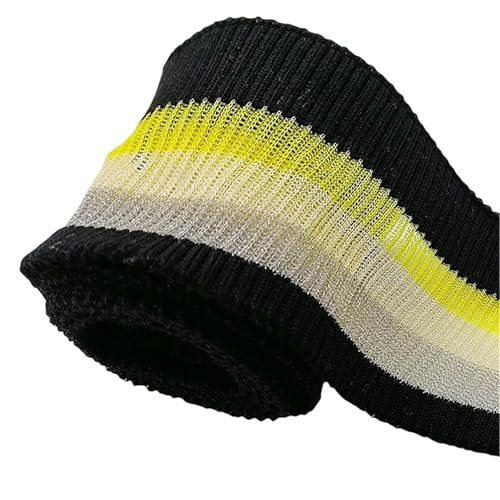 Ersatz für elastische Strickbündchen, elastische Rippbündchen, Organza-Gewebe, Rippenstoff, Quilten, Stoffzubehör, Bündchensaum, Nähen des unteren Kragens(Black Inter 3 Colors) von OTENG
