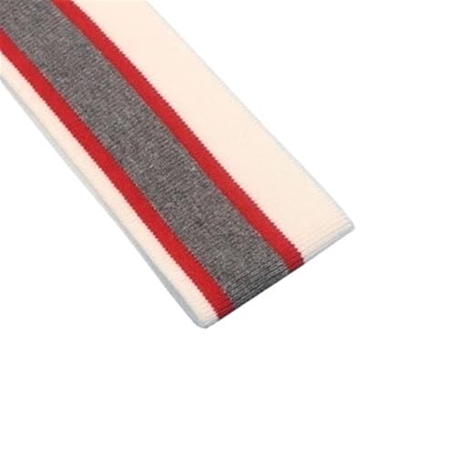 Ersatzmanschetten aus Stretch-Strick, elastische Rippbündchen, gestreifte Kragenmanschette aus Rippstrickstoff, elastisches Gurtband, DIY für Saumunterseite, Nähzubehör, 2 Stück(Color 06) von OTENG