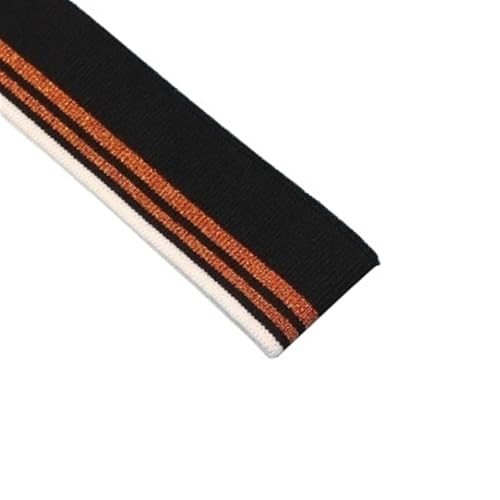 Ersatzmanschetten aus Stretch-Strick, elastische Rippbündchen, gestreifte Kragenmanschette aus Rippstrickstoff, elastisches Gurtband, DIY für Saumunterseite, Nähzubehör, 2 Stück(Color 07) von OTENG